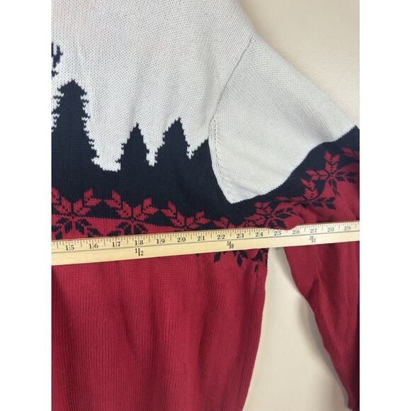 VTG 90s Dockers Mens Sweater Pullover Knit Size XXL Reindeer Snowflake Christmas - Picture 12 of 12